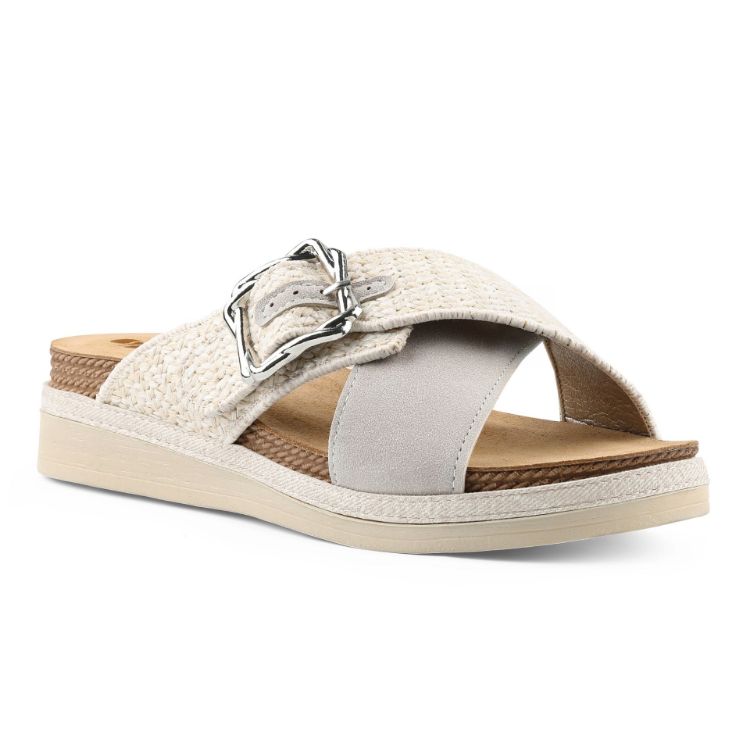 Picture of Slippers with raffia and maxi buckle - mf14
