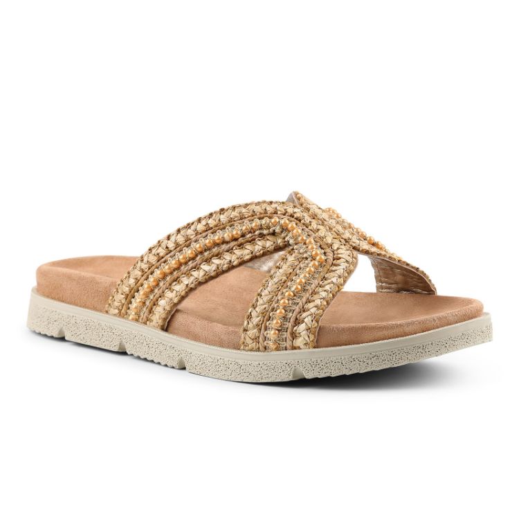 Picture of Slippers with stitched raffia - nr08