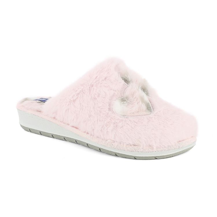 Picture of Faux fur slippers with hearts - lb115