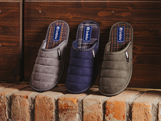 Fly Flot | Classic Man, Pantofole Uomo A Coste, Ciabatta Con Tomaia In Velluto, Sottopiede In Microfibra, Blu, 39 : Fly Flot - Foto 10