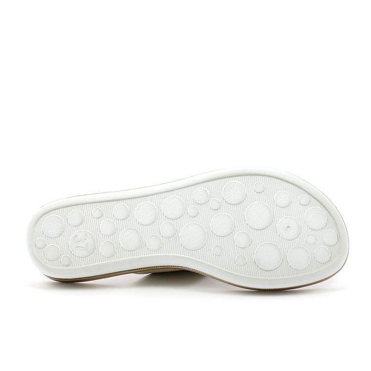 Zeppe Donna in Ecopelle con Plantare Imbottito, Quadrati e Strass, Bianco, 39