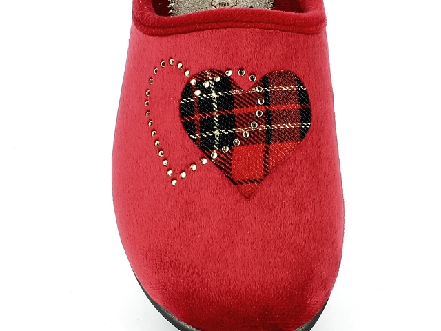 inblu Pantofole Donna con Bordo in Ecopelliccia, Cuore e Strass, Plantare Anatomico, Blu, 40 EU