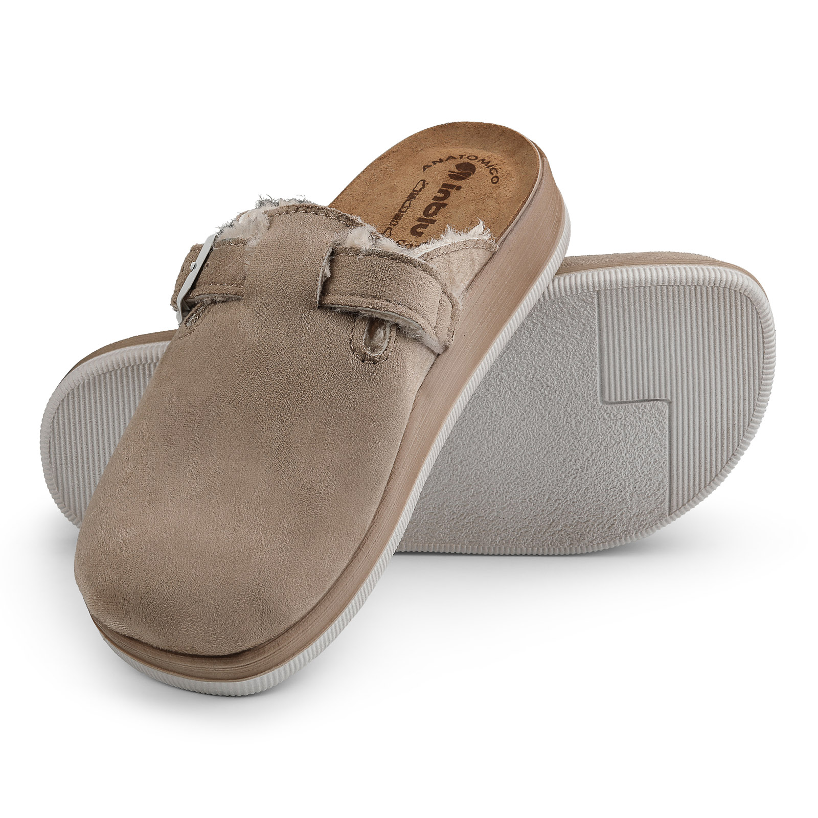 Inblu Pantofole Donna Con Cuore E Morbida Ecopelliccia – Leggere, Flessibili Con Plantare Imbottito – Tacco 3 Cm