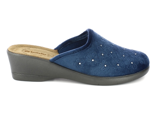 Pantofola con sottopiede soft in pelle DE 6 , pantofole donna colore blu |  | INBLU Shop Ufficiale