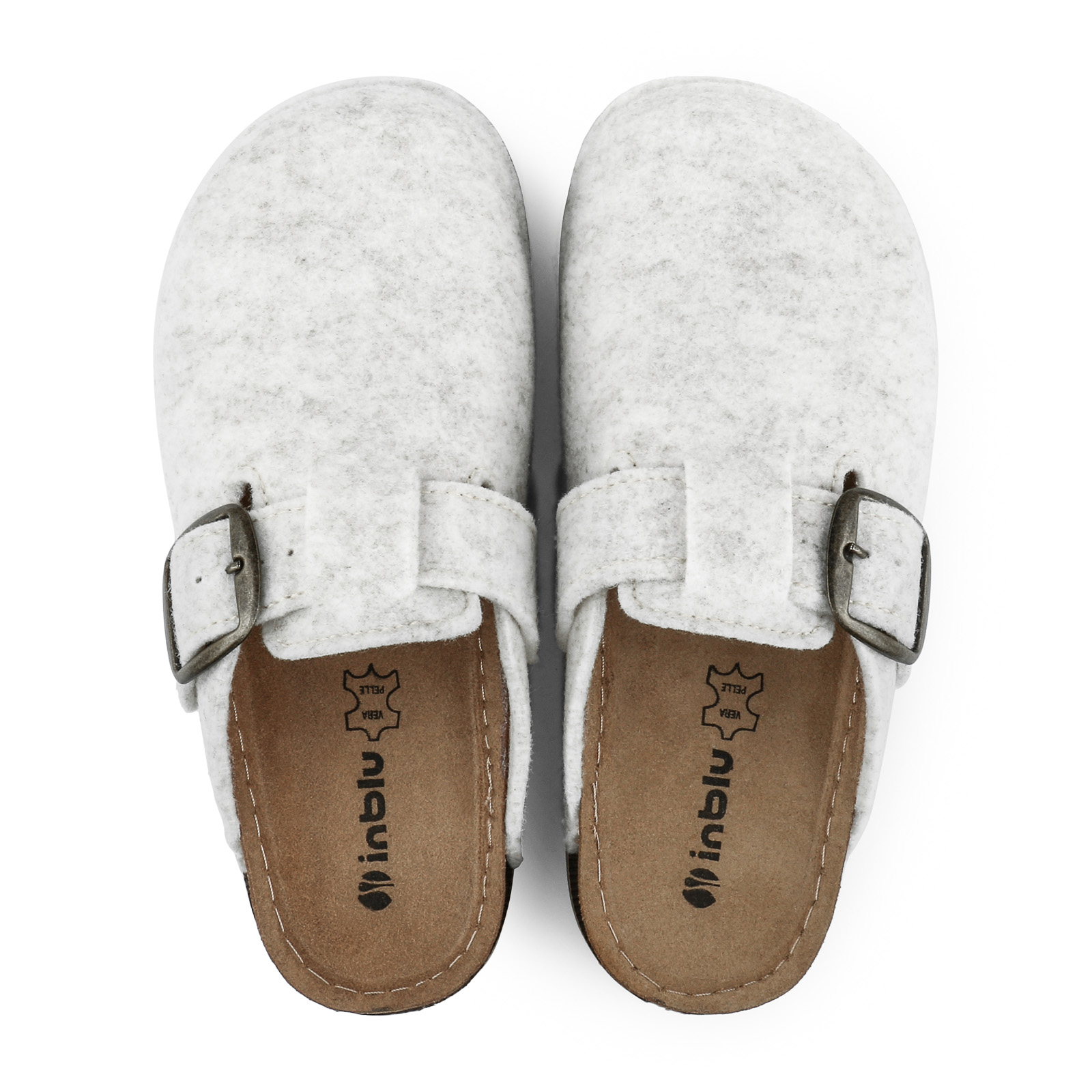 Pantofole ECOFRIENDS plantare in pelle e fibbia - DK09 | Shop