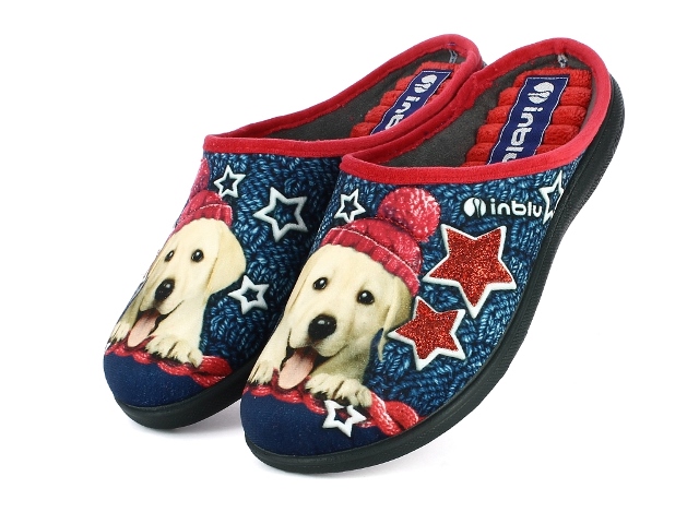 Strollers Donna Pantofole Pelliccia Finta Fodera Galaxy Slip On Blu