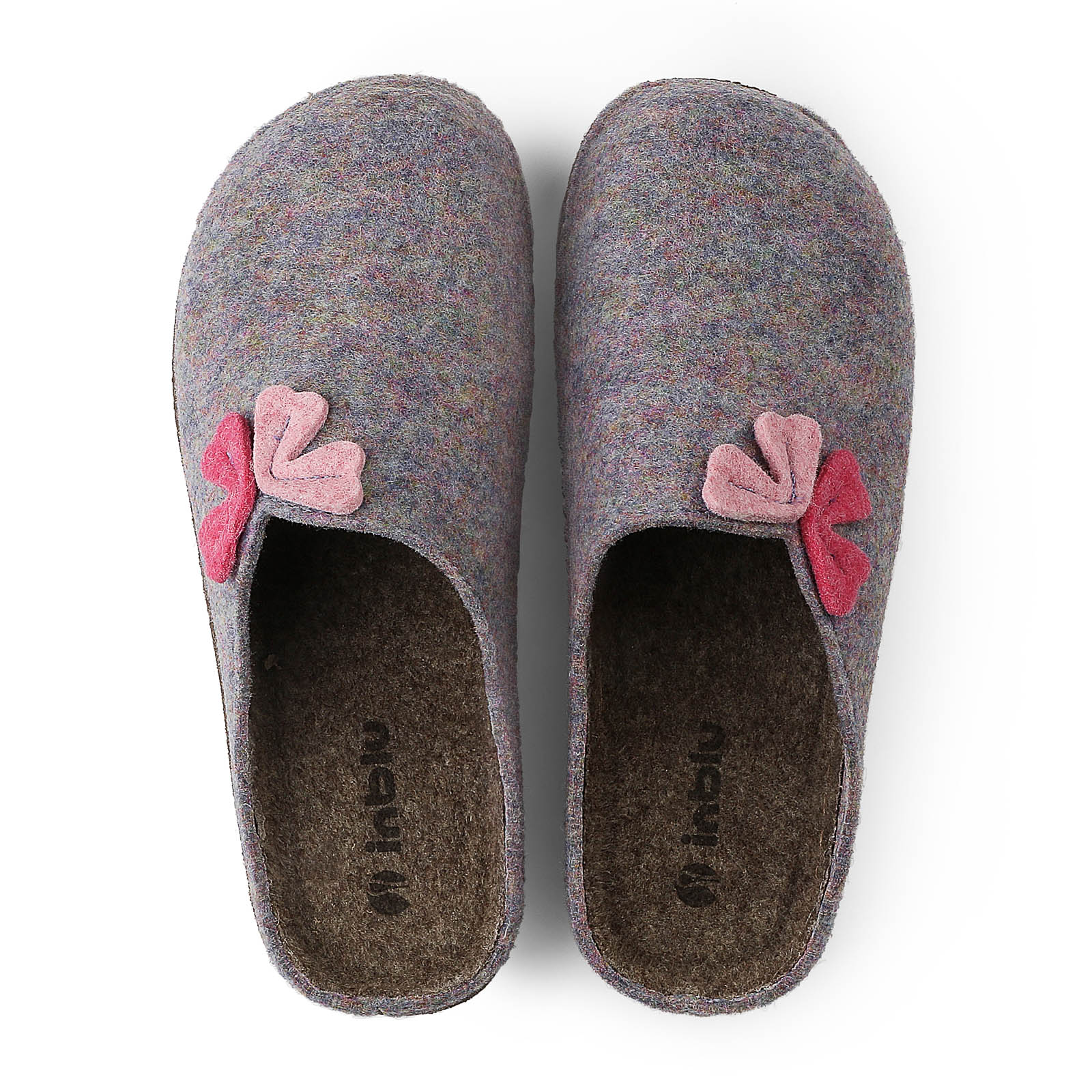 Inblu Pantofole Ecofriends In Feltro Con Applicazione A Fiore - Suola Da Materiali Riciclati - Fucsia, 39 - 6