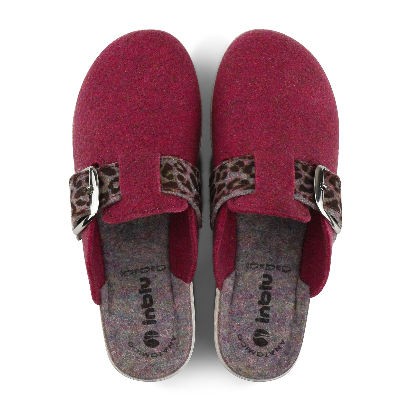 Pantofole Inblu Donna Con Interno In Ecopelo, Suola In Gomma Con Tacco Zeppa 3 Cm, Fantasia Leopardata, Autunno/inverno - 5