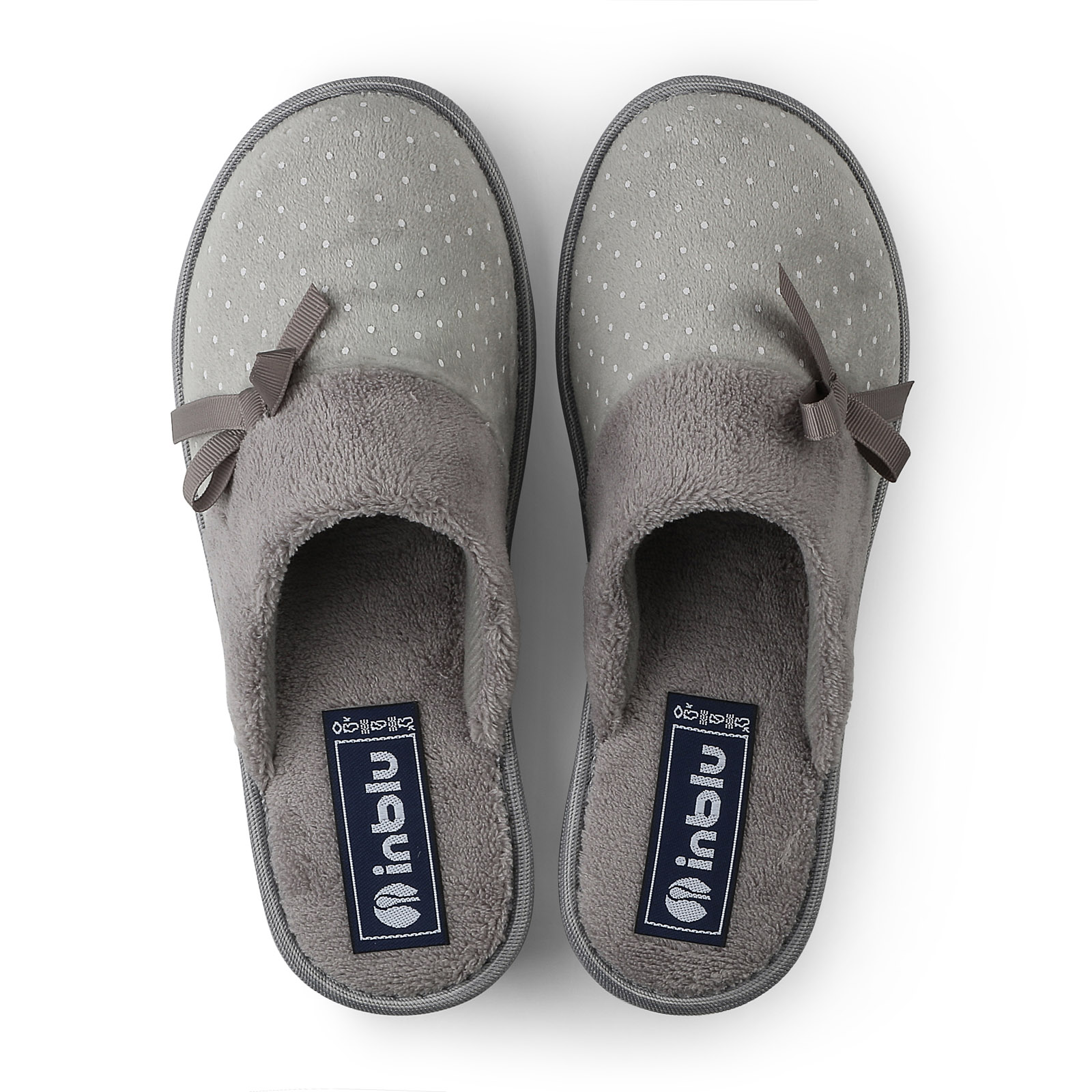 Inblu Pantofole Donna Con Fiocco E Brillantini - Morbide, Calde, Per Interni Ed Esterni, Tacco 4 Cm - 4