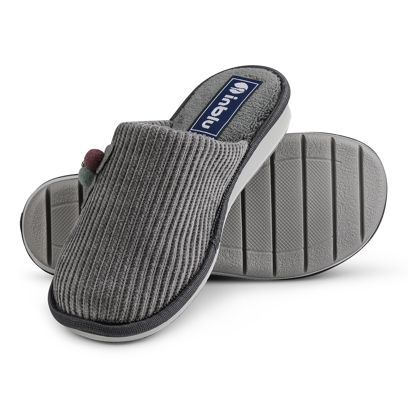 LOIJMK Casa su Slip Pantofole Flip Scarpe Flop per Uomo Pantofole Morbido Caldo Uomo Pantofole Uomo Ciabatte Uomo Pelle d'agnello Pantofole 47, Y1 Grey, 40 EU